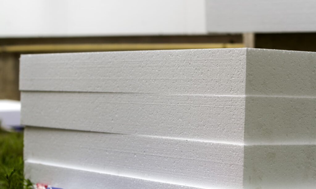 Stack of rigid foam insulation boards